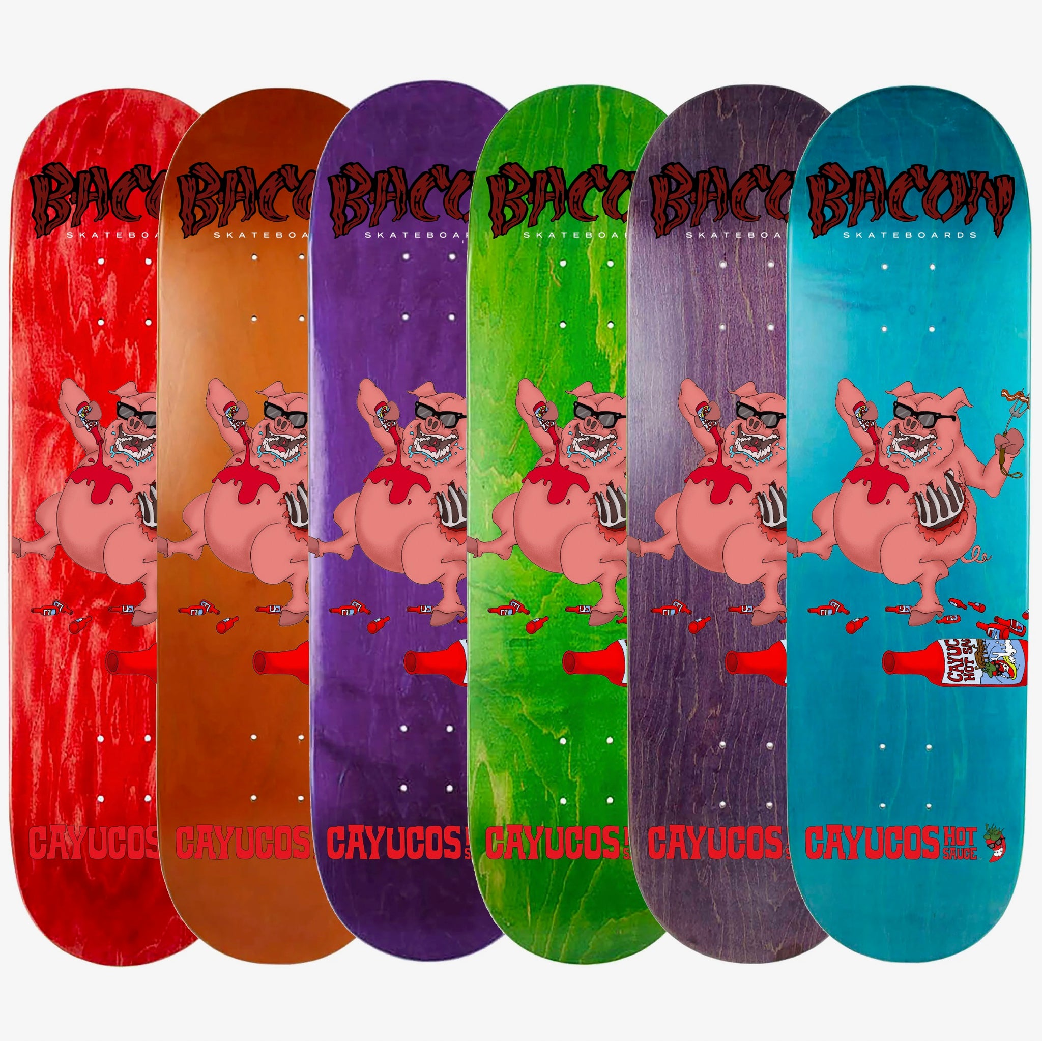 Bacon Skateboards x Cayucos Hot Sauce® Skate Deck – Cayucos Hot Sauce™