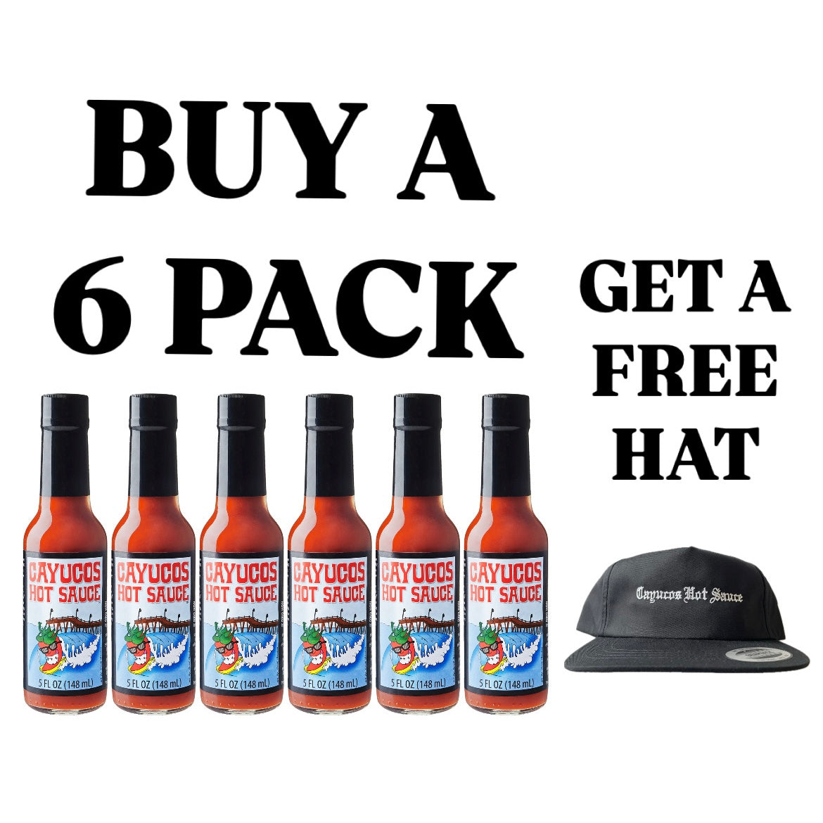 5 oz - 6 pack & FREE HAT (BLACK OLDE ENGLISH)