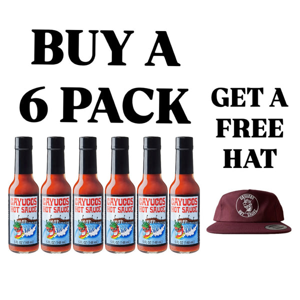 5 oz - 6 pack & FREE HAT (BURGUNDY)